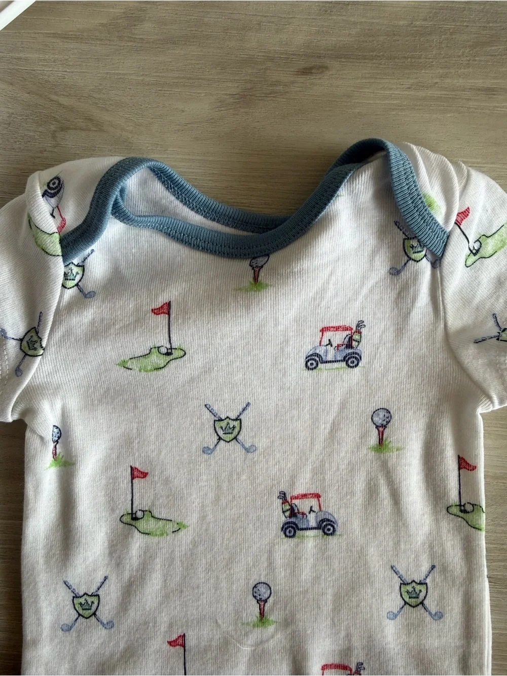 Little Me Golf Club 3-Pack Bodysuits Blue 3 Months NWT
